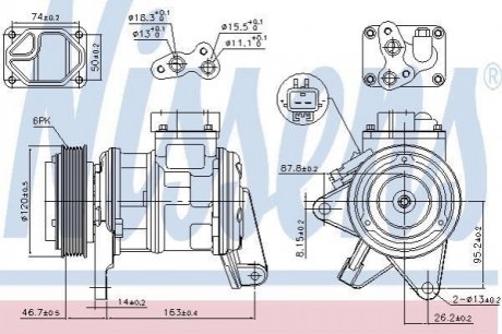 Компресор кондицiонера NISSENS 89087