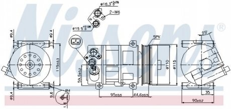 Компресор кондиціонера NISSENS 89202