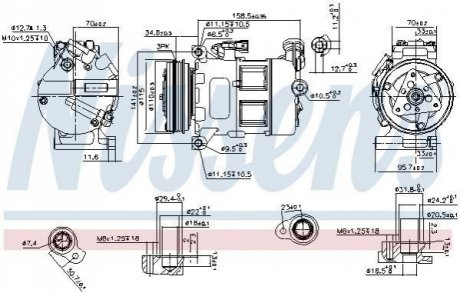 Компресор кондицiонера NISSENS 890062