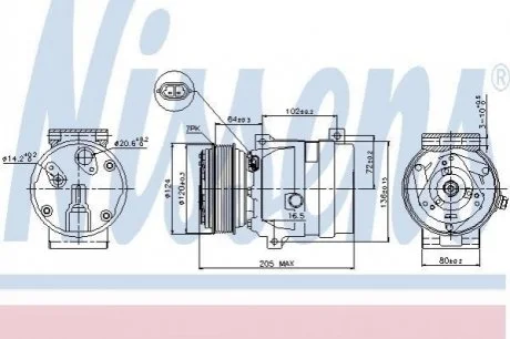 Компрессор кондиционера NISSAN/RENAULT (Nissens) NISSENS 89435