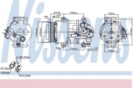 Компресор кондицiонера NISSENS 89089