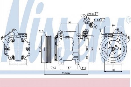 Компресор кондицiонера NISSENS 89064