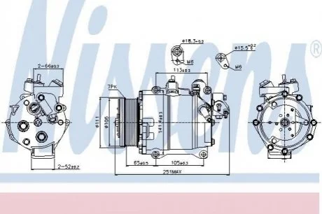 Компрессор кондиционера HONDA CR-V 06- (Nissens) NISSENS 89245