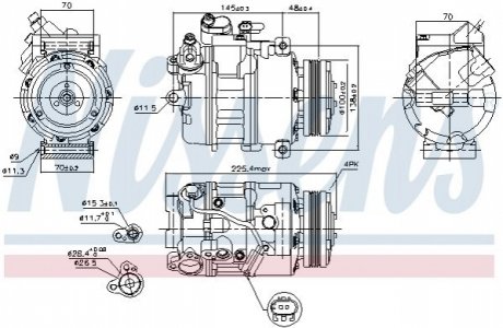 Компресор кондицiонера NISSENS 89116