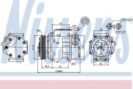 Компресор кондицiонера NISSENS 89047