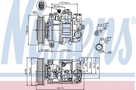 Компресор кондицiонера NISSENS 89236