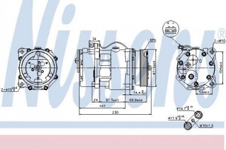 Компресор кондицiонера NISSENS 89165