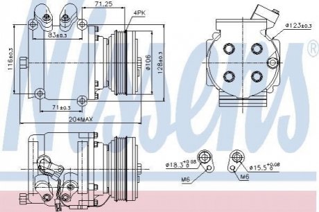 Компресор кондицiонера NISSENS 89226