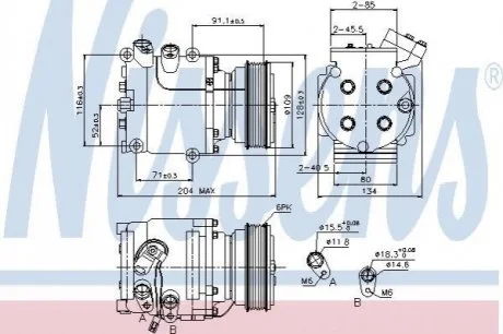 Компресор кондицiонера NISSENS 89233