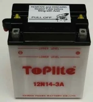 Мотоакумулятор TOPLITE 12N143A