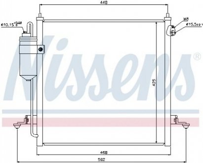 Радіатор кондиціонера NISSENS 940068