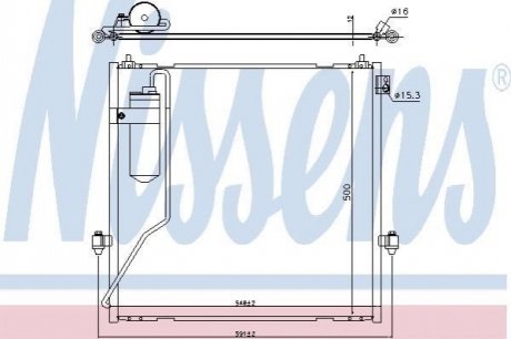 Радiатор кондицiонера NISSENS 940472