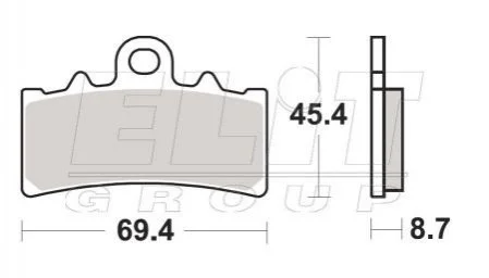 Гальмівні колодки SBS 877RS (фото 1)