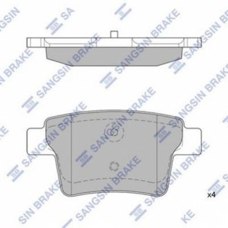 Комплект гальмівних колодок з 4 шт. дисків Hi-Q (SANGSIN) SP2095