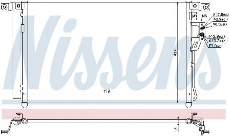 Радiатор кондицiонера NISSENS 940278