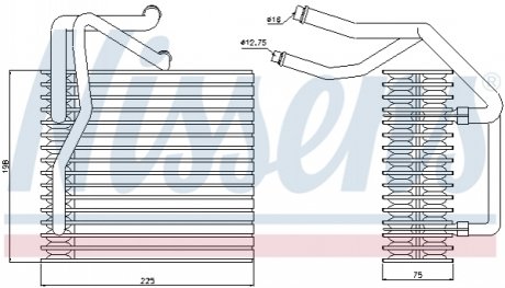 Випарник кондицiонера NISSENS 92205