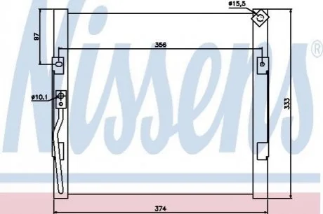 Радiатор кондицiонера NISSENS 94289