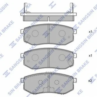 Кт. Гальмiвнi колодки Hi-Q (SANGSIN) SP1054R