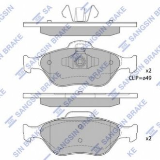 Кт. Гальмiвнi колодки Hi-Q (SANGSIN) SP1565