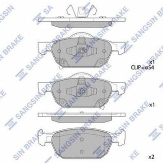 Кт. Гальмiвнi колодки Hi-Q (SANGSIN) SP1605