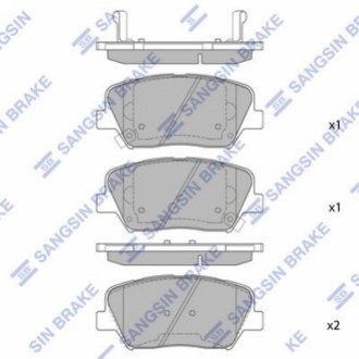 Кт. Гальмiвнi колодки Hi-Q (SANGSIN) SP1545