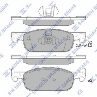 Кт. Гальмiвнi колодки Hi-Q (SANGSIN) SP4054