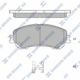 Кт. Гальмiвнi колодки Hi-Q (SANGSIN) SP1715