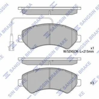 Колодка торм. FIAT DUCATO BUS 06- (D1540-8748) передн. (пр-во SANGSIN) Hi-Q (SANGSIN) SP1716A