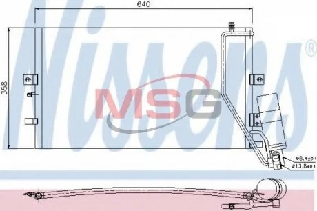 Радiатор кондицiонера NISSENS 94862