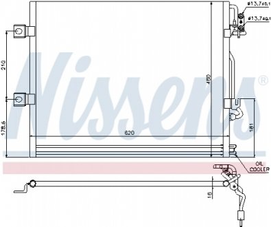 Радіатор кондиціонера NISSENS 94858