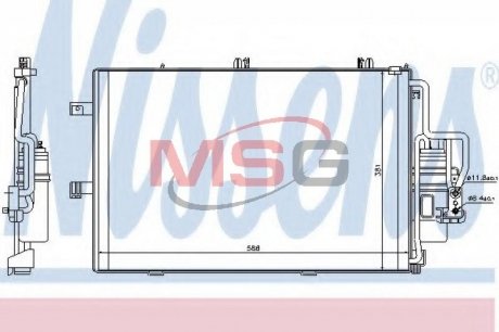 Радiатор кондицiонера NISSENS 94721