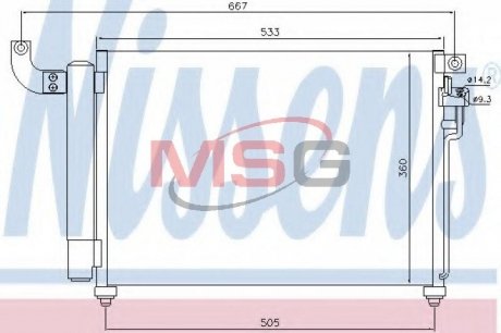 Конденсер кондиціонера NISSENS 940003