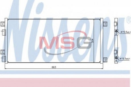 Радiатор кондицiонера NISSENS 940004