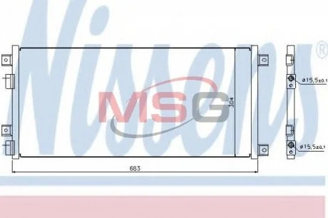 Радiатор кондицiонера NISSENS 940004