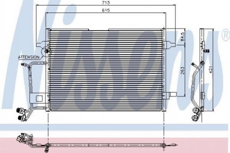 Конденсер кондиціонера NISSENS 94207