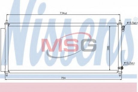 Радiатор кондицiонера NISSENS 940051