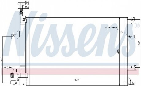 Радiатор кондицiонера NISSENS 940103