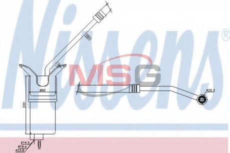 Осушувач кондицiонера NISSENS 95330