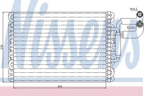 Випарник кондицiонера NISSENS 92059