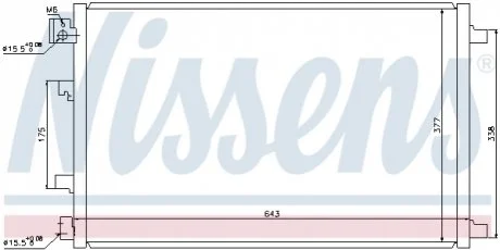 Радiатор кондицiонера NISSENS 940038