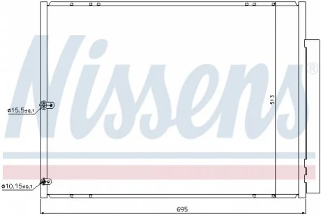 Радiатор кондицiонера NISSENS 940297