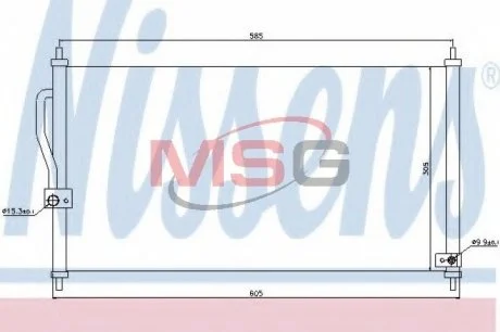 Радiатор кондицiонера NISSENS 94458