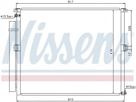 Радiатор кондицiонера NISSENS 940106