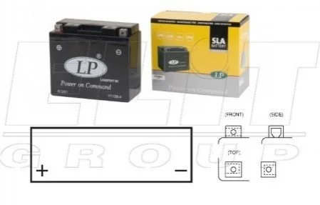 Мотоакумулятор LP SLA LP BATTERY YT12B4 (фото 1)