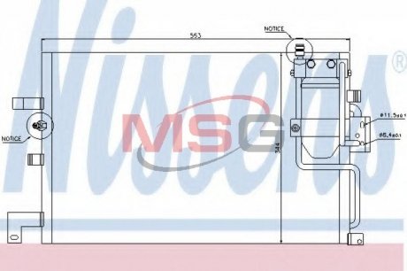 Конденсер кондиціонера NISSENS 94504