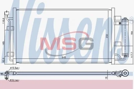 Радiатор кондицiонера NISSENS 940582