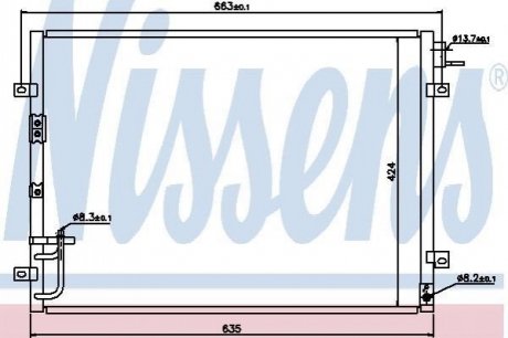 Конденсор кондиціонера SORENTO ALL 02- NISSENS 94636
