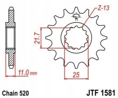Передня зірка ESJOT JT MOTO 10046216