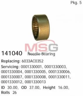 Підшипник голчастий HC-CARGO 141040