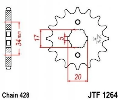 Передня зірка MOTO JT MOTO 10132016